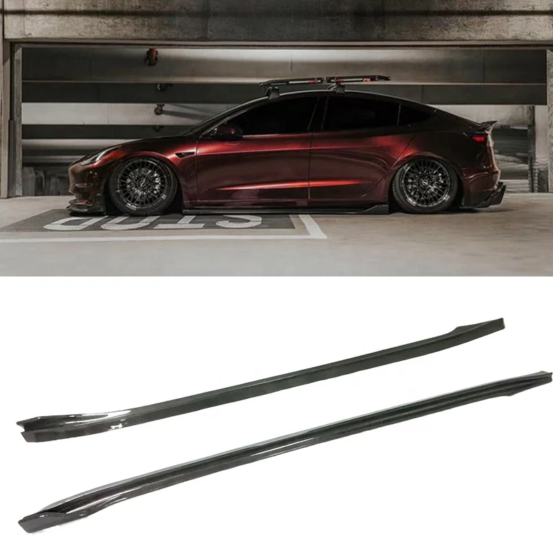 

Vstyle carbon fiber Model 3 side skirts Model 3 body kit ForTesla Model 3 2014-2021