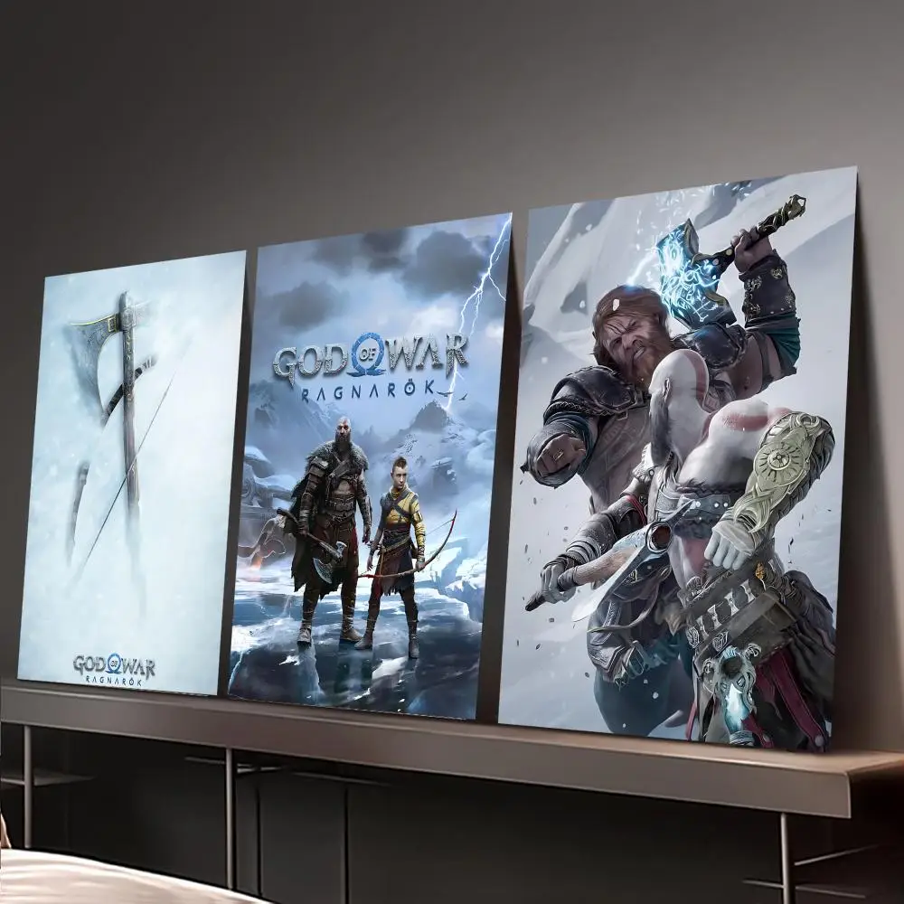 G-God of War Poster Home decor HD sticky wall waterproof home living room bedroom bar decoration