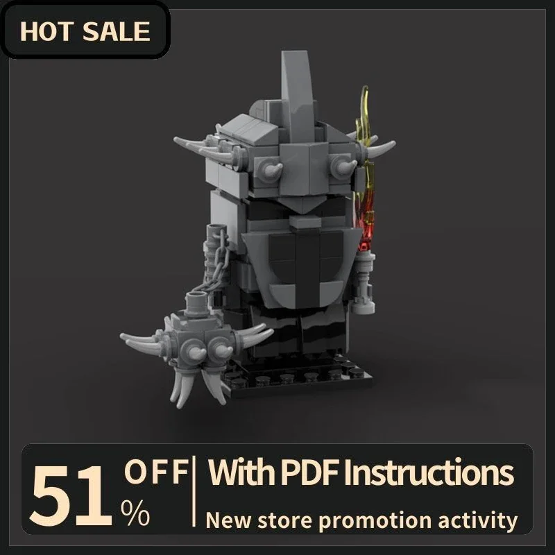 New 258Pcs Popular Rings Movie Series Witch King Character Square Head Figures Model Custom Puzzle Diy Creative Ideas Toys Gifts