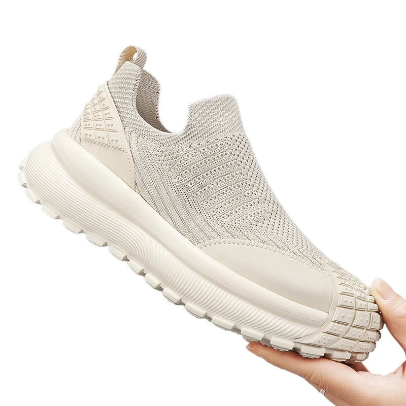 

New 44 Brand Design Men Casual Shoes Breathable Mesh Shoes Soft Sole Slip-On Sneakers Running Shoe Male Loafers Walking Footwear