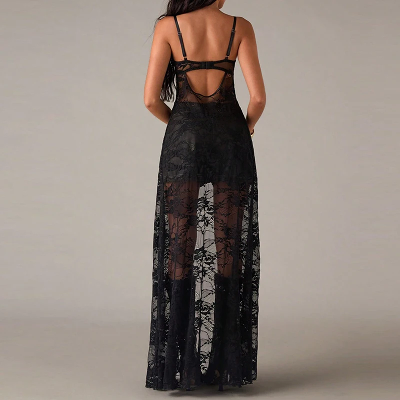 

Fashion Lady Beach Vacation Outfit Sexy Hot Girl Lace Hollow Out Halter Cover-up Summer Backless Solid Embroidery Sunscreen Tops