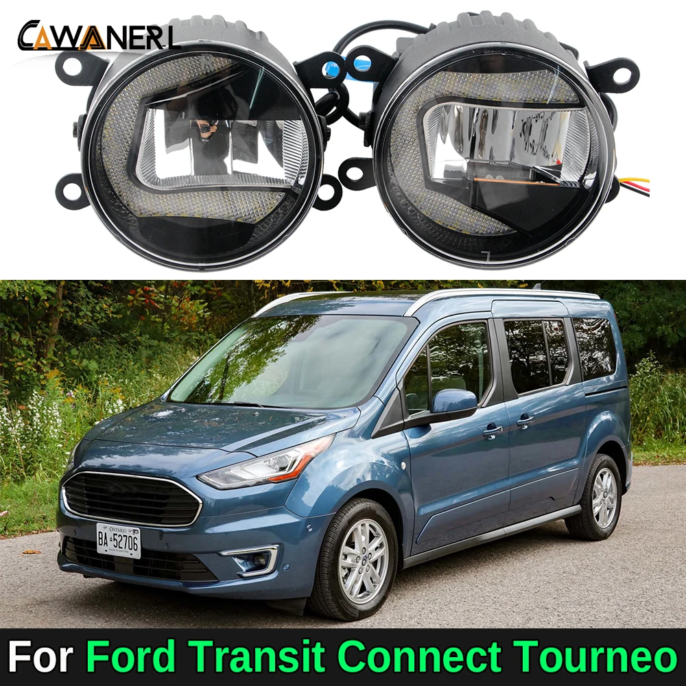 

2IN1 Funtion Автомобильные светодиодные противотуманные фары с DRL 2 шт. для Ford Transit Tourneo Connect 30 Вт Передний бампер Противотуманные дневные ходовые огни