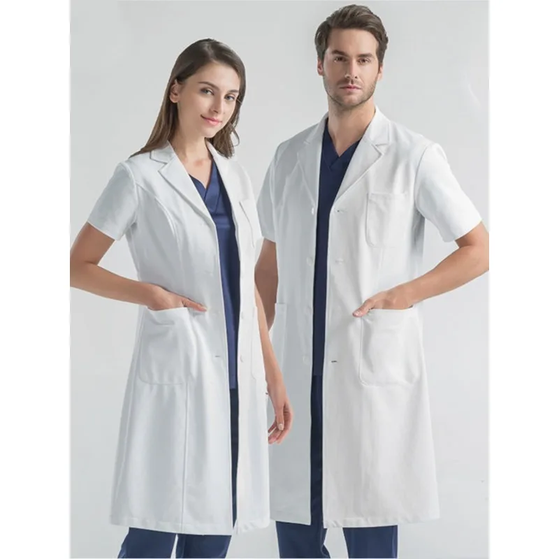 

Мужские и женские зимние высококачественные белые пальто с длинными рукавами, рабочая униформа для медсестер с короткими рукавами для стоматологии и полости рта
