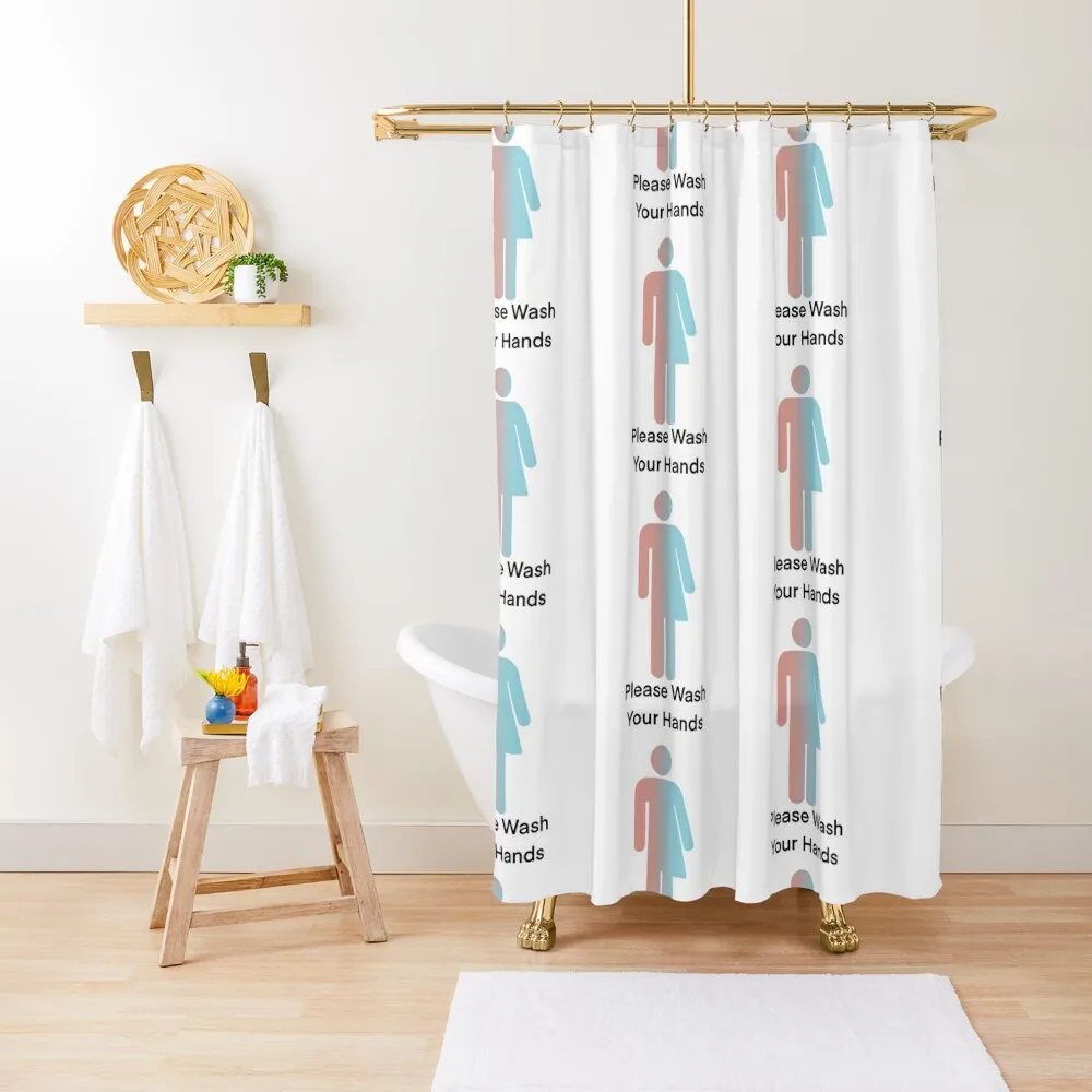

Please Wash Your Hands Shower Curtain Bathroom Shower Set Elegant Bathroom Bathroom Decor Curtain