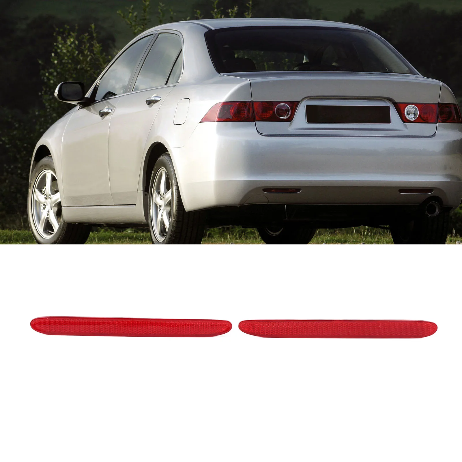 

Pair Of Rear Bumper Reflector Improve Driving Safety 33505 SEA 013 Left Right Bumper Reflector Strip Replacement for TSX 2004-20