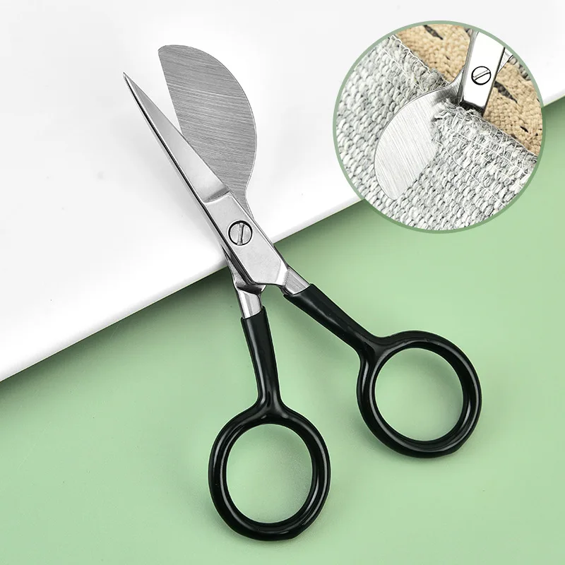 Carpet Trimmer Scissors Sturdy Sharp Duckbill Applique Scissors Stainless Steel Sewing Embroidery Scissors Cutting Shears Needle