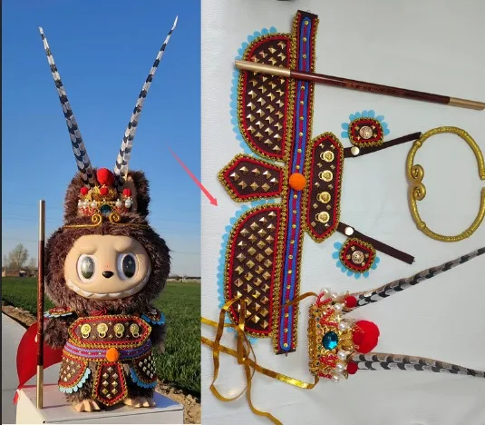 58cm Labubu Big Leader Zimomo Vinyl Doll Handmade Custom Black