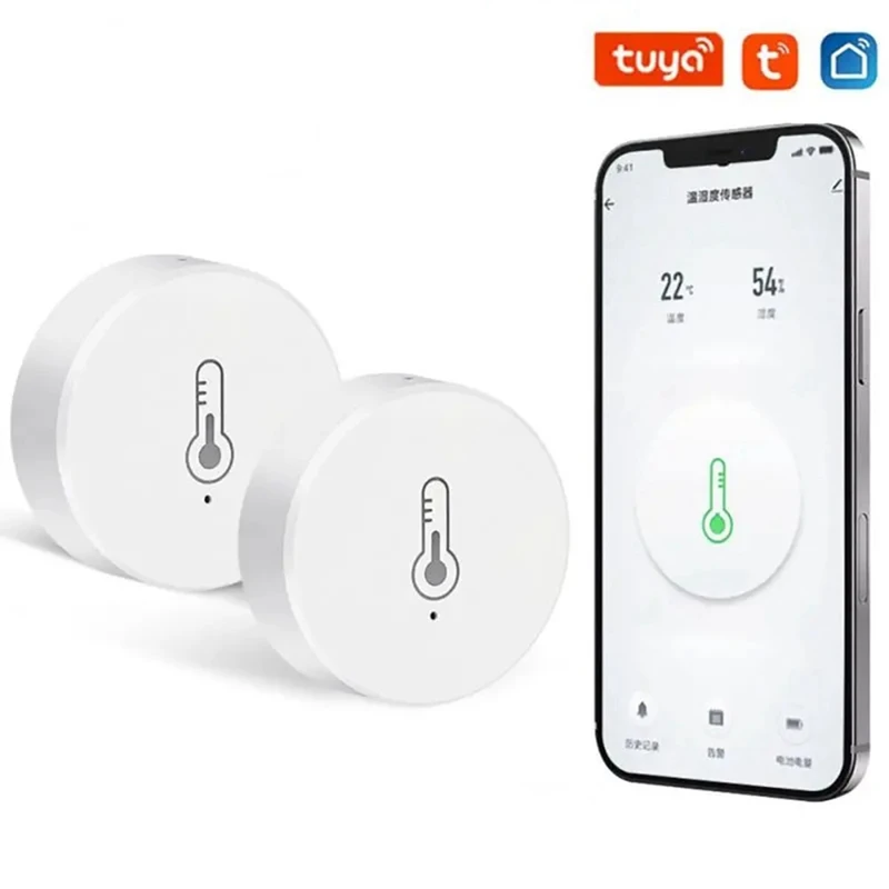 Tuya zigbee sensor de temperatura inteligente sensor de vida inteligente funciona com alexa google casa vida inteligente controle app 2 peças