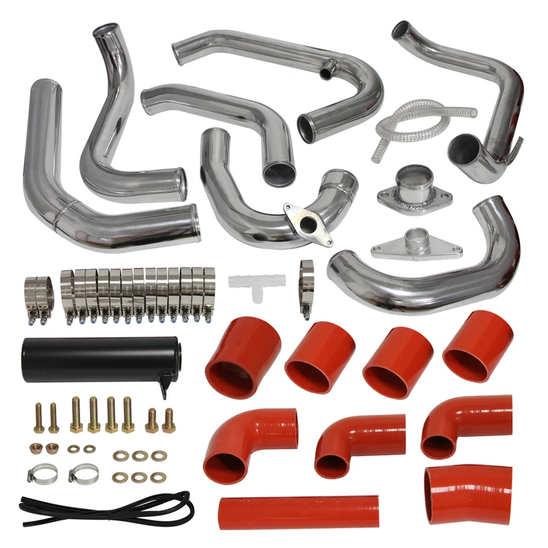Intercooler tube and coolant overflow tank for WRX STI EJ25