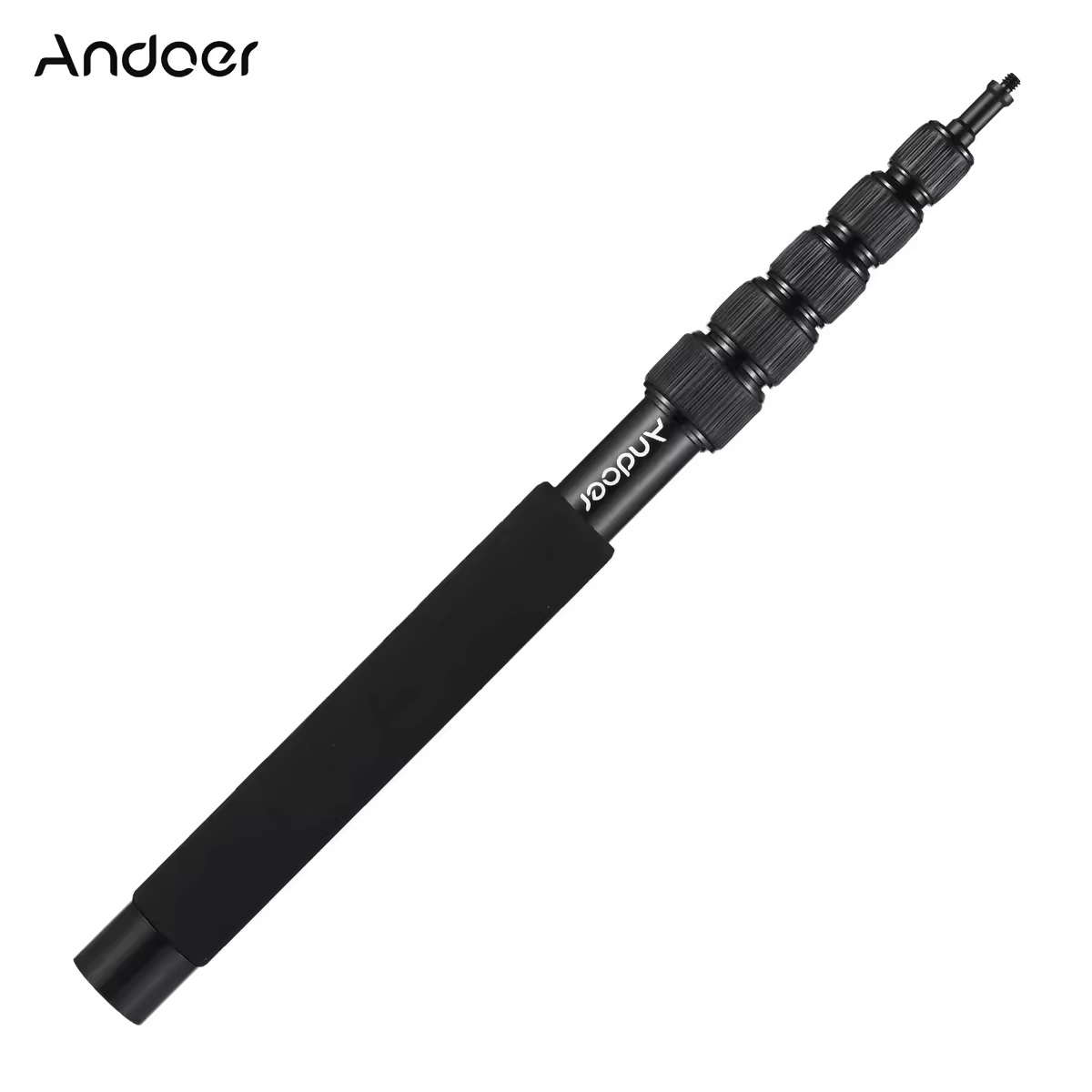 מקל זרוע מתרחב למיקרופון נייד Andoer עם ברג 1/4 אינץ ' וחוט, ידית פום ומנעולי סיבוב למיקרופונים