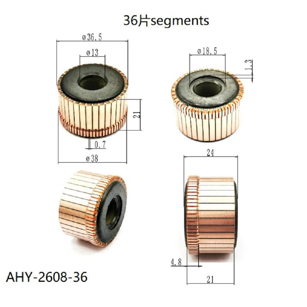 36.5*13*21*36P Ahy-2608-36Suitable for Power Tools Rectifier Reverser Copper Head