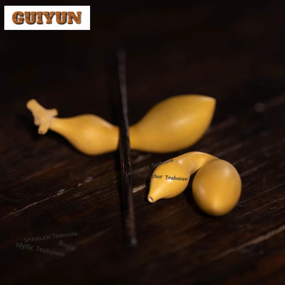 

Yixing Purple Clay Gourd penholder Tea Pet Creative Lucky Model Tea Figurine Play Toys Tea Statue Ornaments For Tea Collection