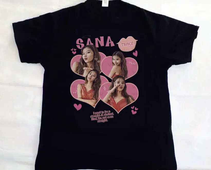 TWICE Sana Shirt Hearts Kpop, Kpop merch, gift for Once TE5840