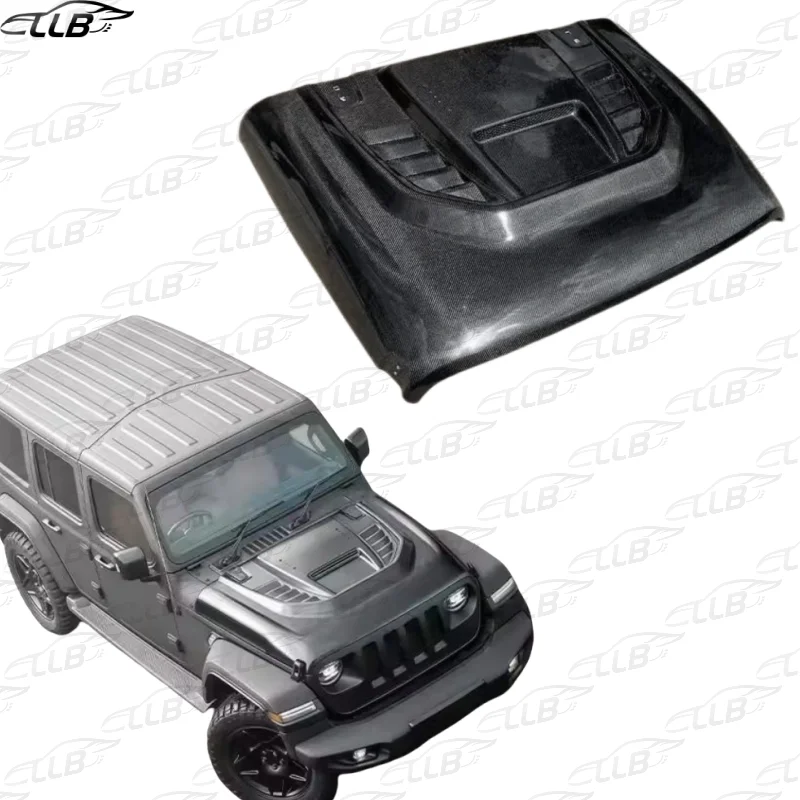 

Special Engine Compartment Protection Cover For Automobiles For Jeep Wrangler JL Carbon Fiber Engine Hood
