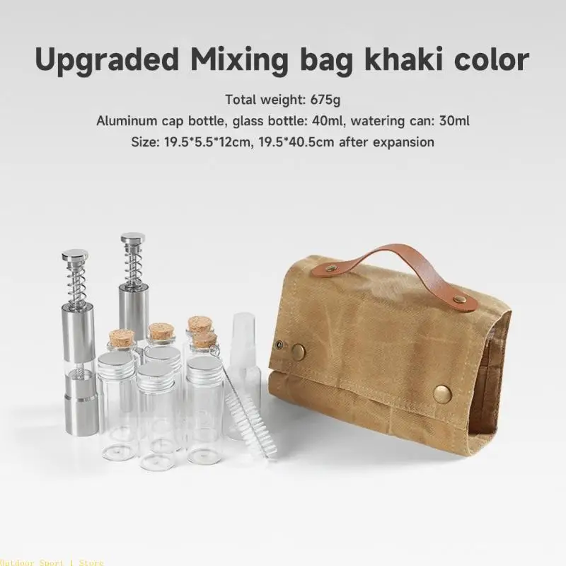A0KA Spices Bag Spices Jar Storage Bag Seasoning Bottle Holder Mini Condiment Bottles