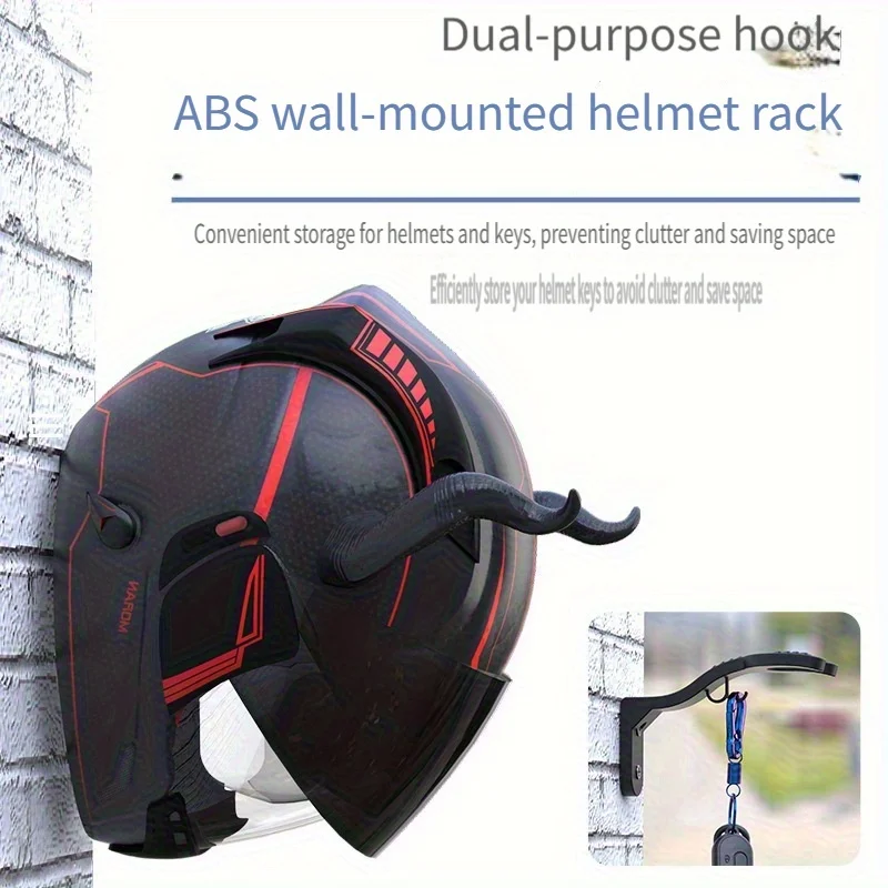

1set Motorcycle Helmet Hook Rack Multipurpose Car Key Hook Hanger Cabinet Shelf Wall Mount Hook Motorcycle Car Accessories