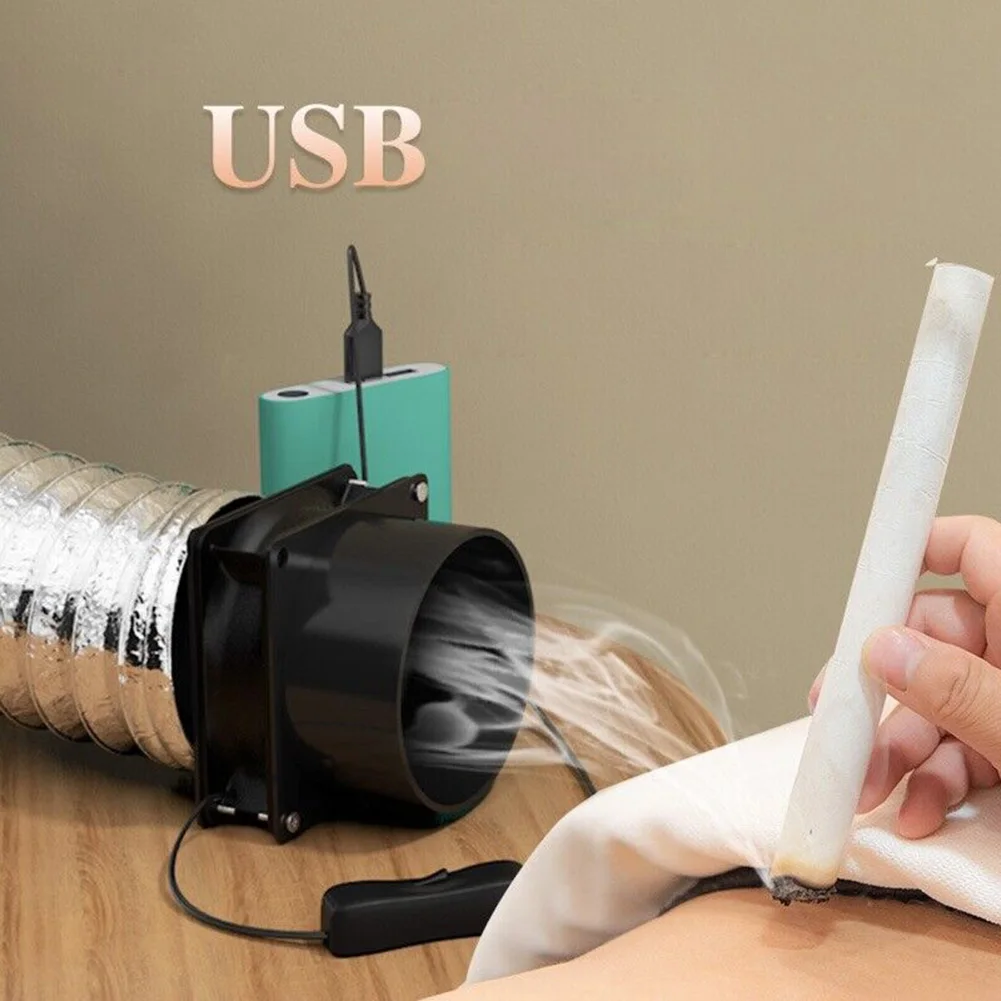 USB Adjustable Speed Solder Smoke Absorber ESD Fume Extractor Fan Pipe Duct Exhuast Fan With Pipe Tub Ventilation Fan