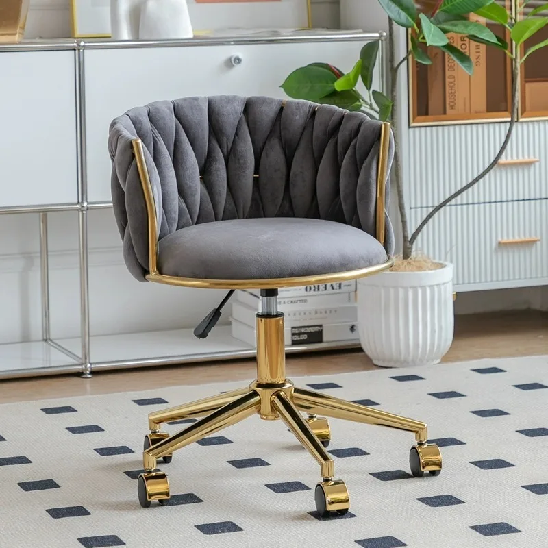 

High Quality Luxury Velvet Home Dining Chair Velvet Makeup Chair Bedroom Dressing Stool