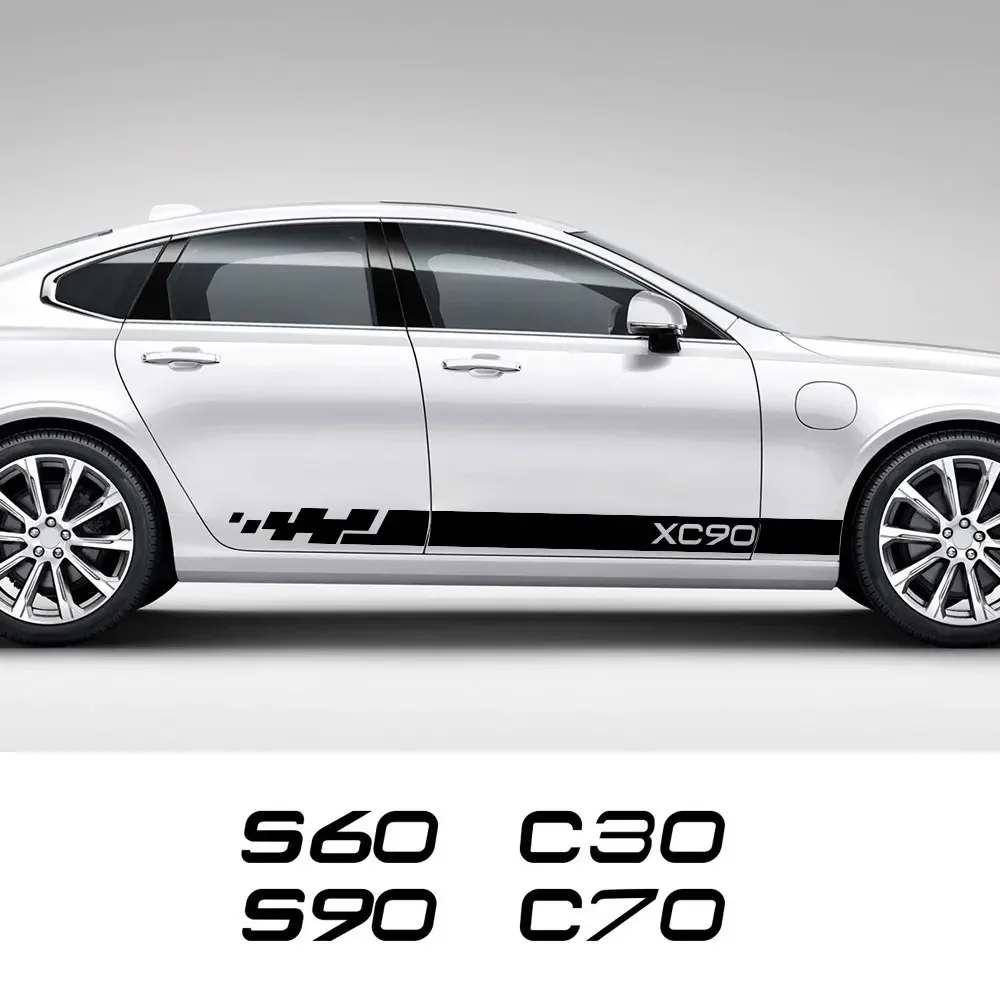 For Volvo XC60 XC90 XC40 C30 C70 S40 S60 S90 T6 V40 V60 V70 V90 Exterior Styling Accessories Car Door Side Stickers and Decals