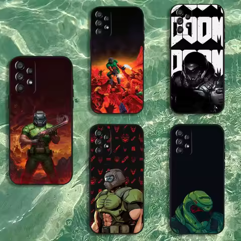 Game Dooms Phone Case For Samsung Galaxy A20,A21s,A22,A31,A32,A52,A53,A72,73,A80 Soft Black Cover