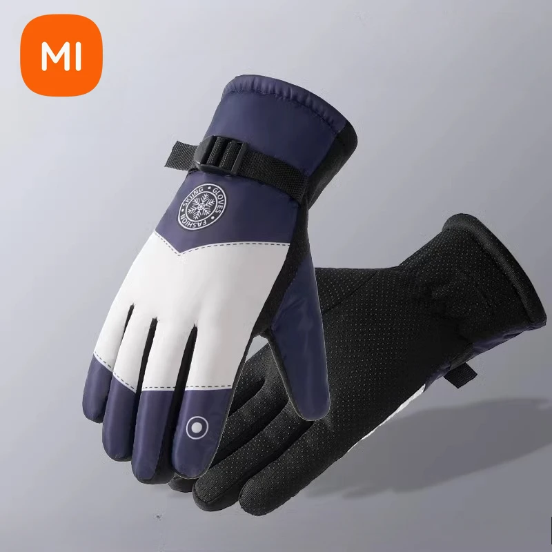 Xiaomi Mijia Winter Ski Gloves Touch Screen Men's and Women's Electric Vehicle Fleece Warm Thickened Outdoor Riding Gloves