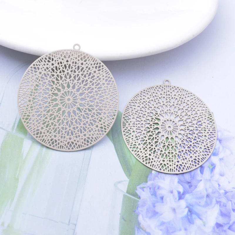30 Stück/lot AB2056 37*35 Messing Filigran Lebensblume Anhänger Schmuckmaterialien geeignet für DIY-Ohrringe – Detail 8