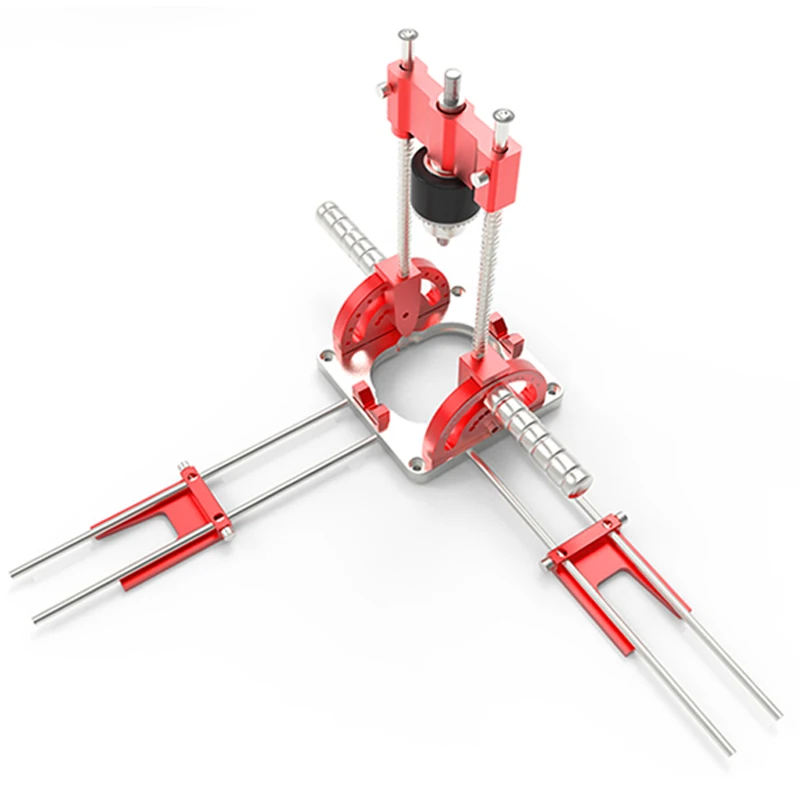 Carpintaria Multi-angle Drill Guide com Alças Posicionamento Blocos Hole Punch Locator Perfuração Altura Ajustável Liga de Alumínio Perfuração