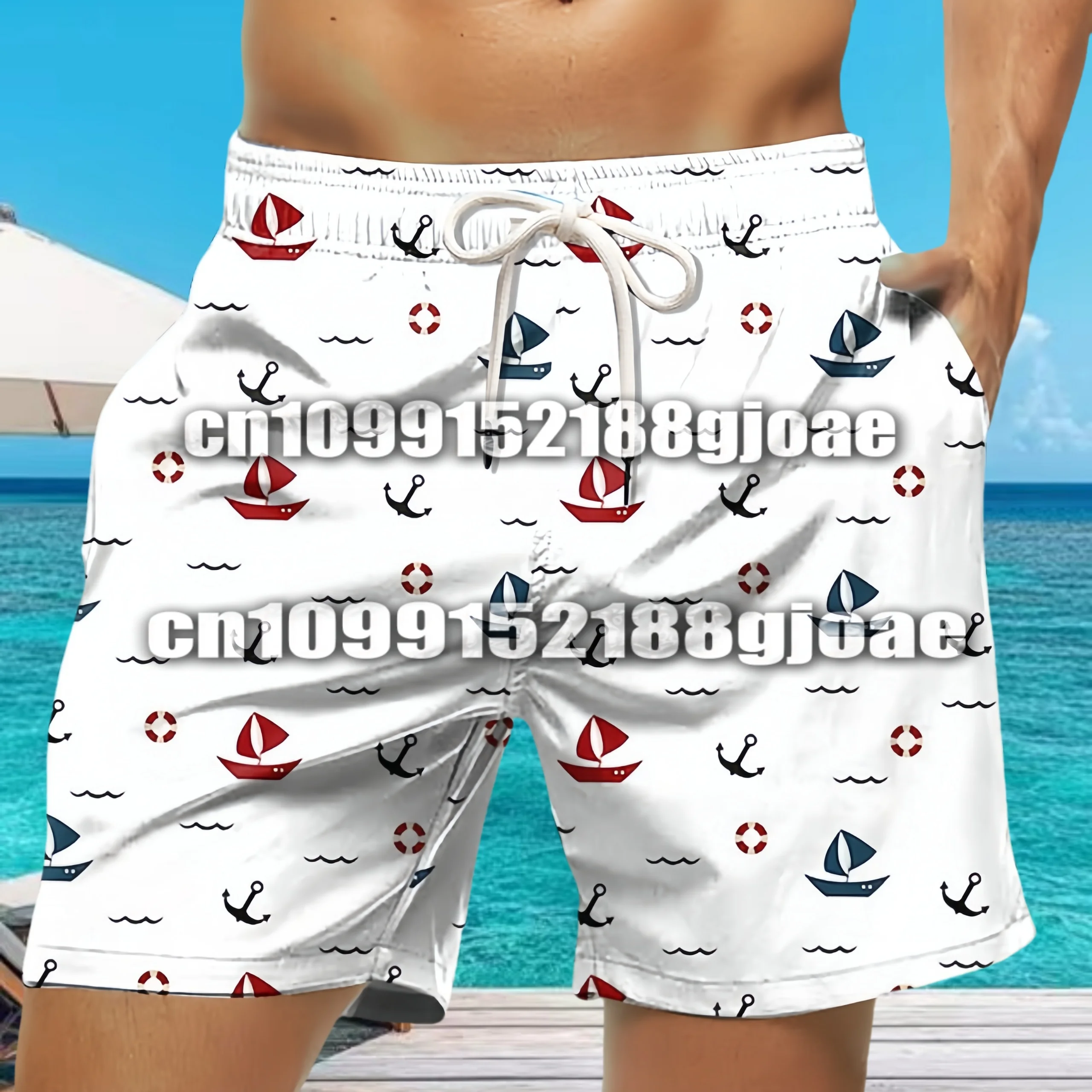 

Гавайские мужские купальники, шорты с 3D принтом, пляжная одежда, сексуальные плавки, мужские плавки для серфинга, короткие шорты на шнурке, быстросохнущие шорты