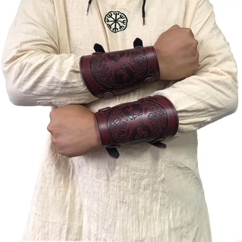 39BD Expossed Knight Arm Guards Medieval Bracers Cosplay Costume