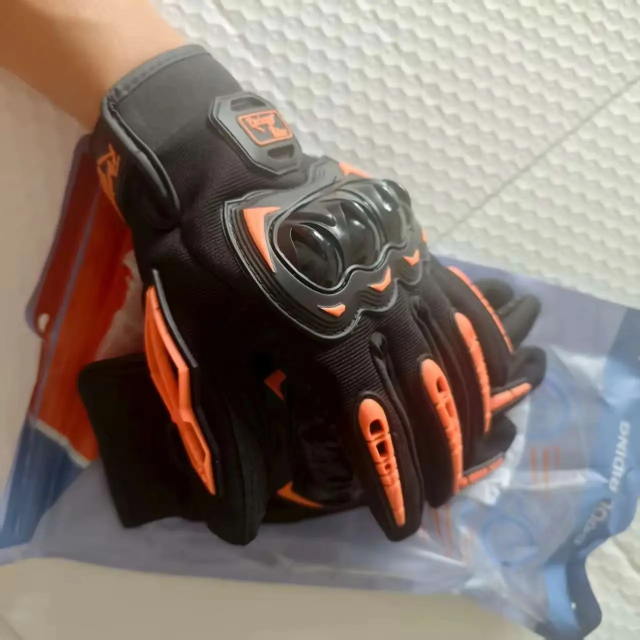 

Motorcycle Offroad Riders Fabric Gloves Full Finger Summer Men's Women's Motorbiker Glove Bike Riding Cycling Protective Luvas