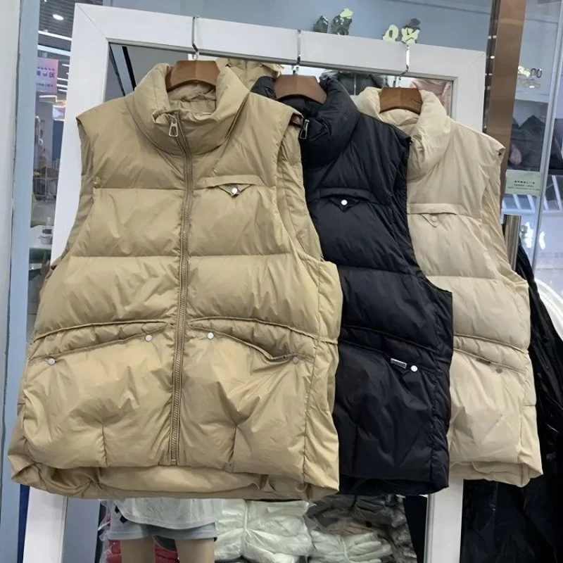 

Autumn/Winter Thickened Cotton Vest Women's Cropped Outerwear New Style Korean Loose Fit Versatile Horse Clip Jacket