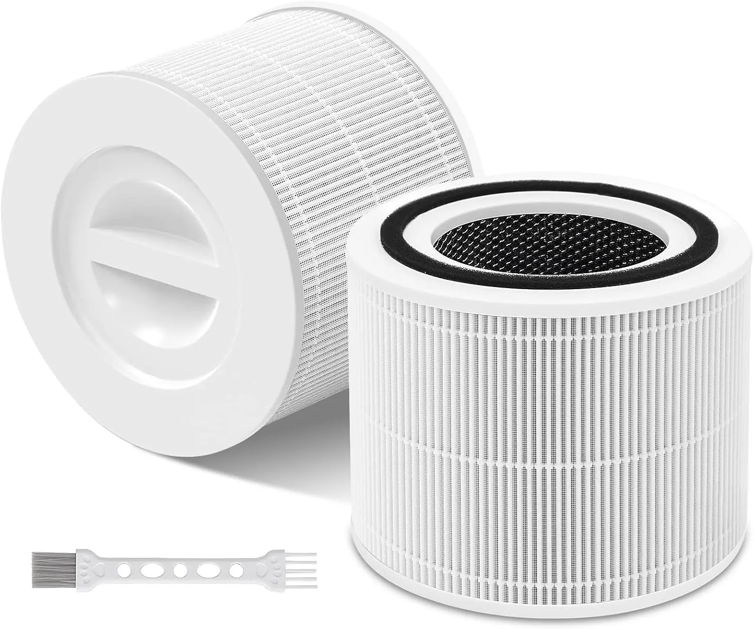 

2 Pack Core 300 Air Purifier Replacement Filter for LEVOIT Core 300/Core 300S/Core 300-P Air Purifier,3-in-1 H13 Grade True HEPA