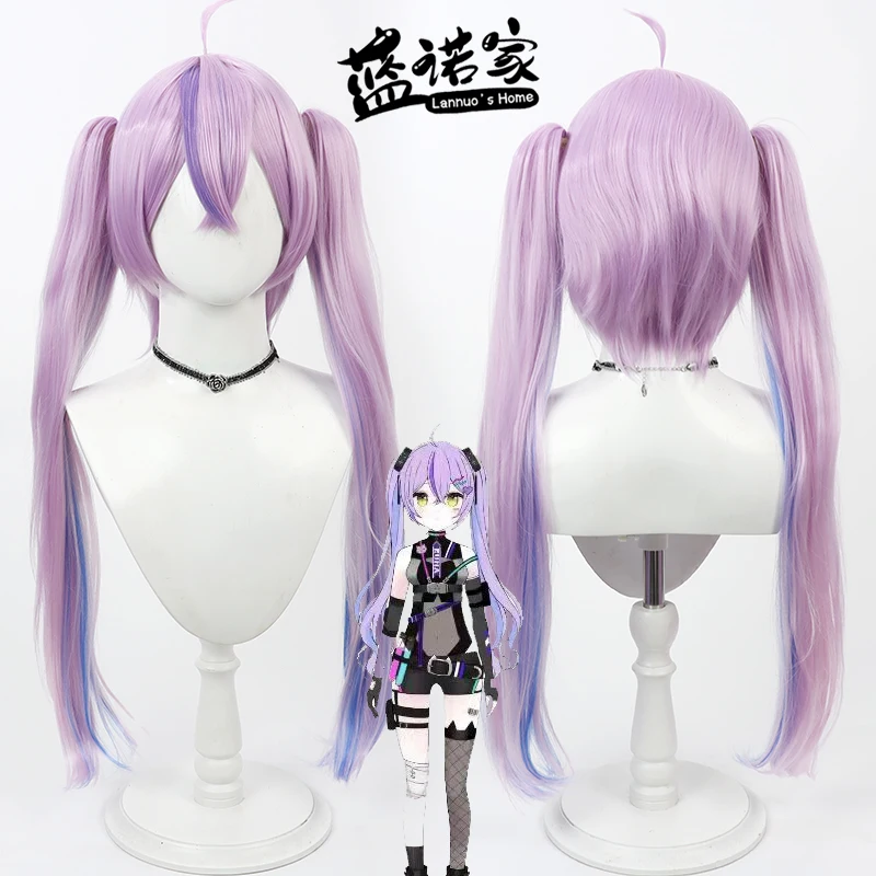 

Virtual YouTube Vtuber Runa Shingu Cosplay Wig Halloween Carnival Party Props Synthetic Hair Heat Resistant Fiber + Wig Cap