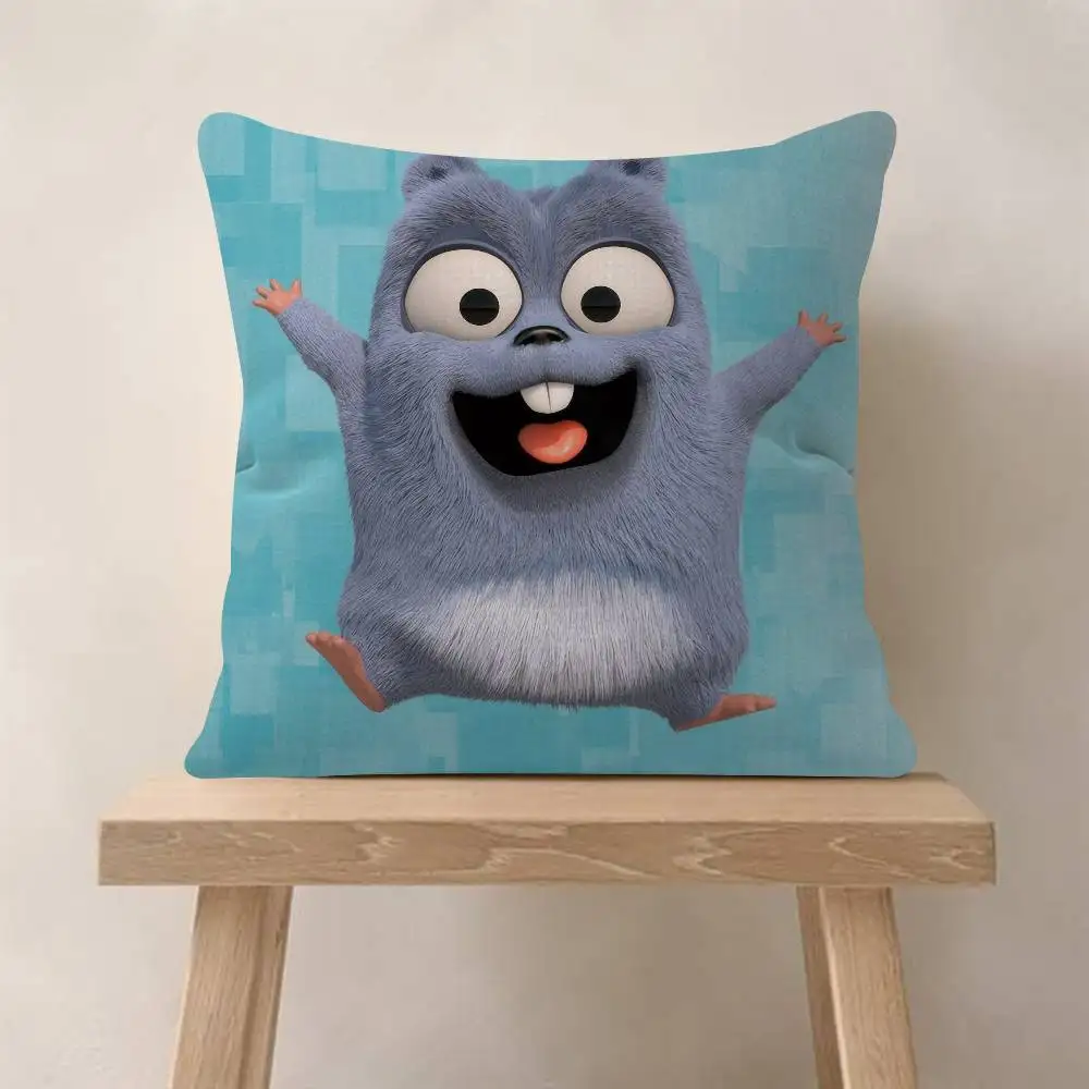 Cartoon Grizzy and the Lemmings  Personalized Pillow Dust Cover Bedroom Kids Party Decoration Pillowcase Birthday Children Gift view 6
