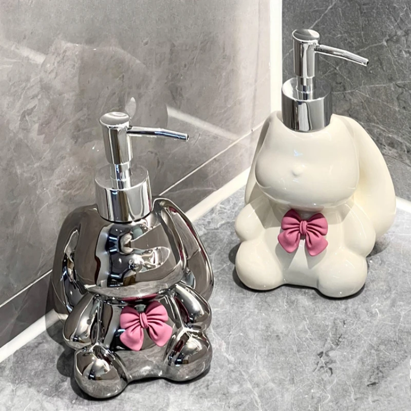 Ceramic Soap Dispenser with Pump Head, Versatile Lotion and Shower Gel Container, Luxury Design