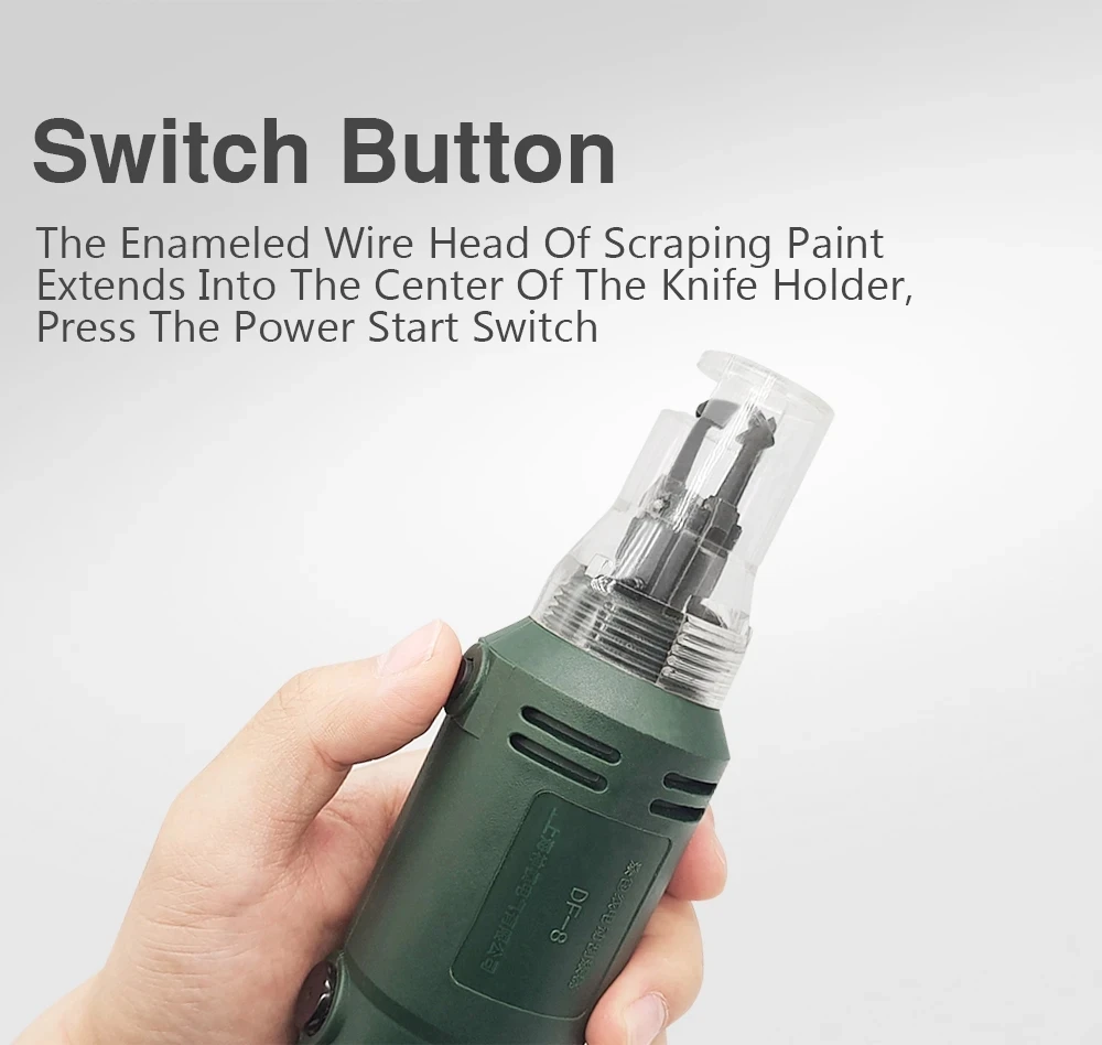 Electric Paint Scraping Machine Copper Wire Enamel Peeling Scraping Paint Knife Motor Repair Tool Charging Model 110V/220V