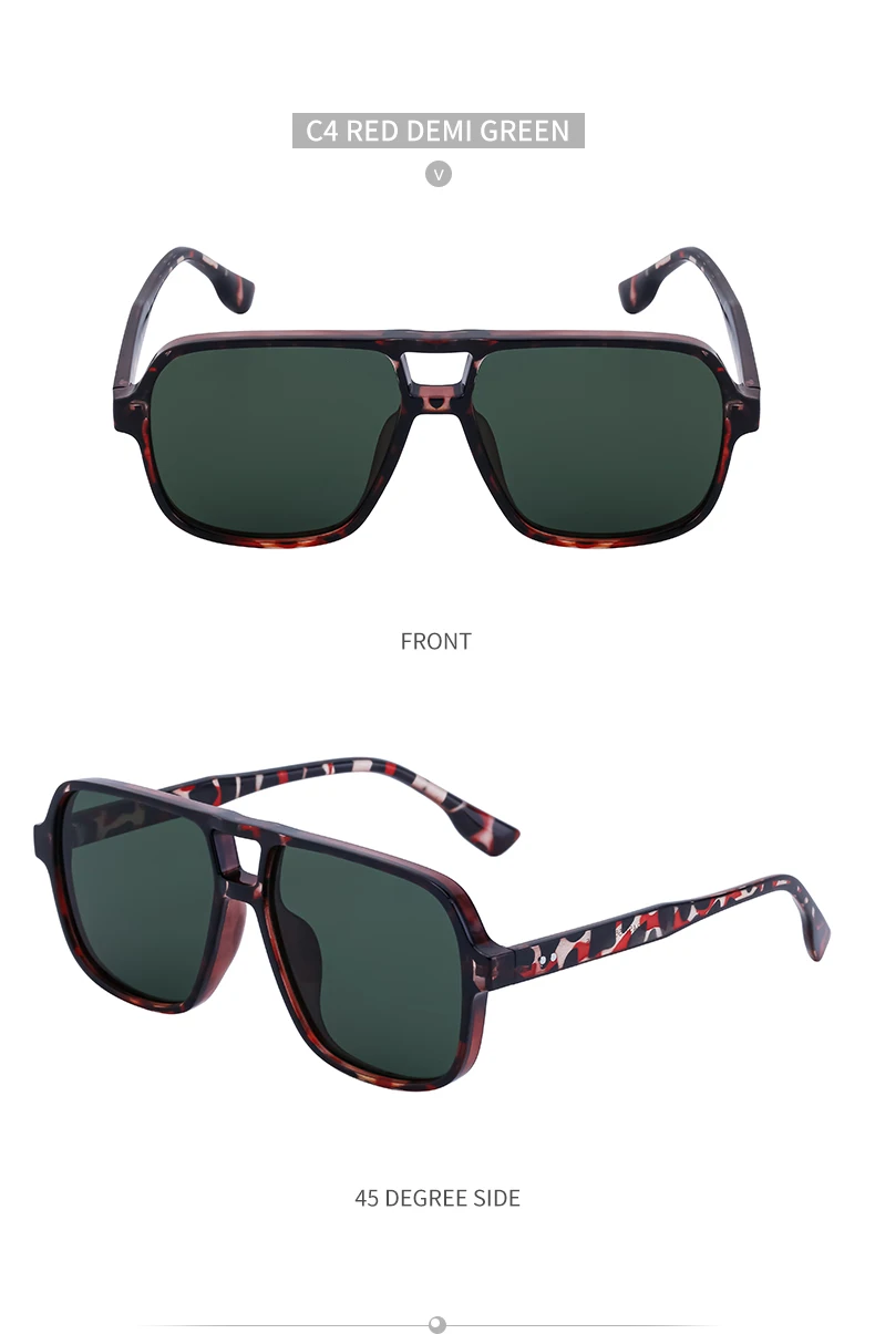 Vintage Rechteckige Sonnenbrille 2026 Luxusmarken-Designer Retro Rechteckige Sonnenbrillen für Herren Modische Quadratische Schattierungen Eyewear – Detail 21