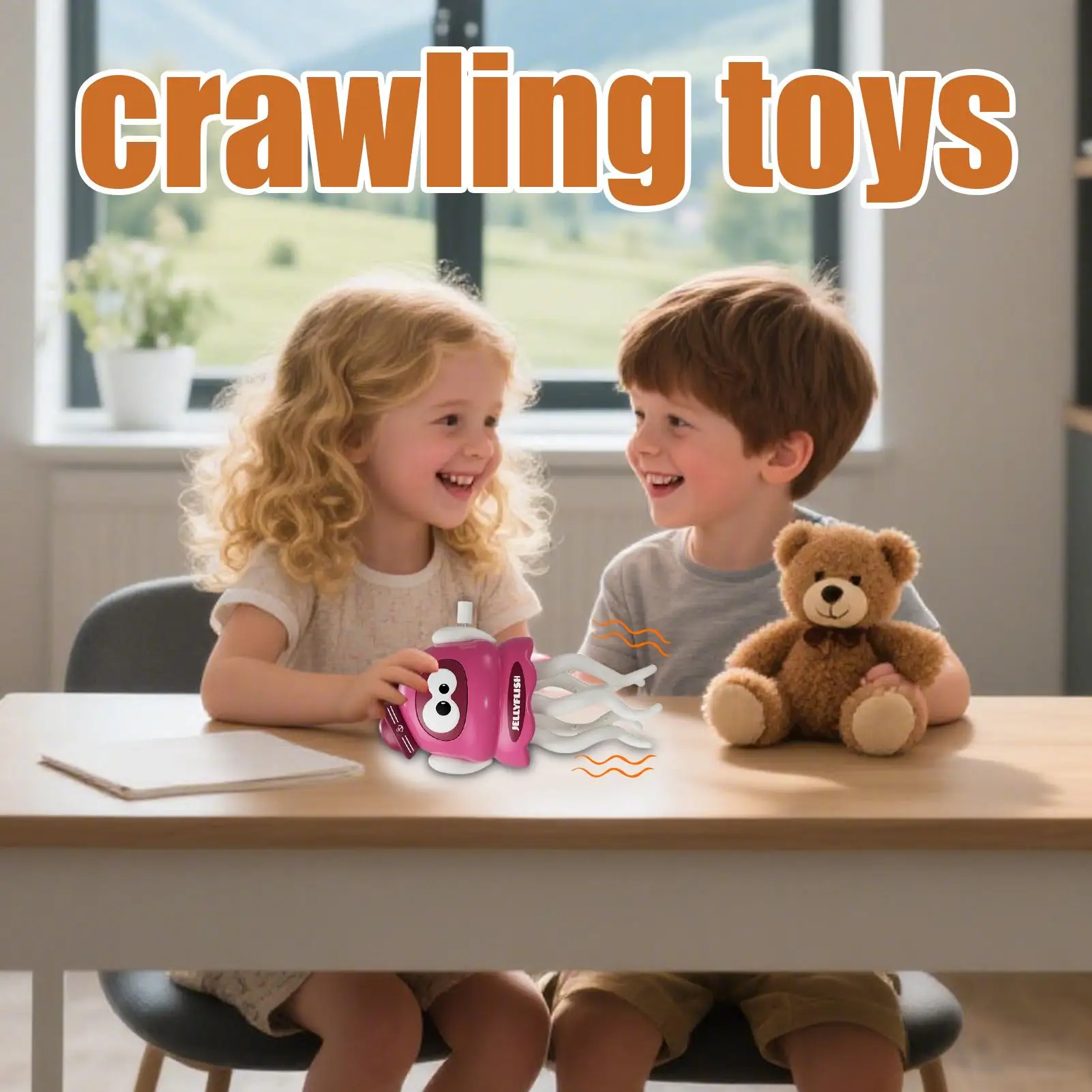 Crawling Octopus Baby Toy Wind-up Dancing Octopus Toy Automatic Windup Sea Animal Model For Children Boys Girls Baby Toddler