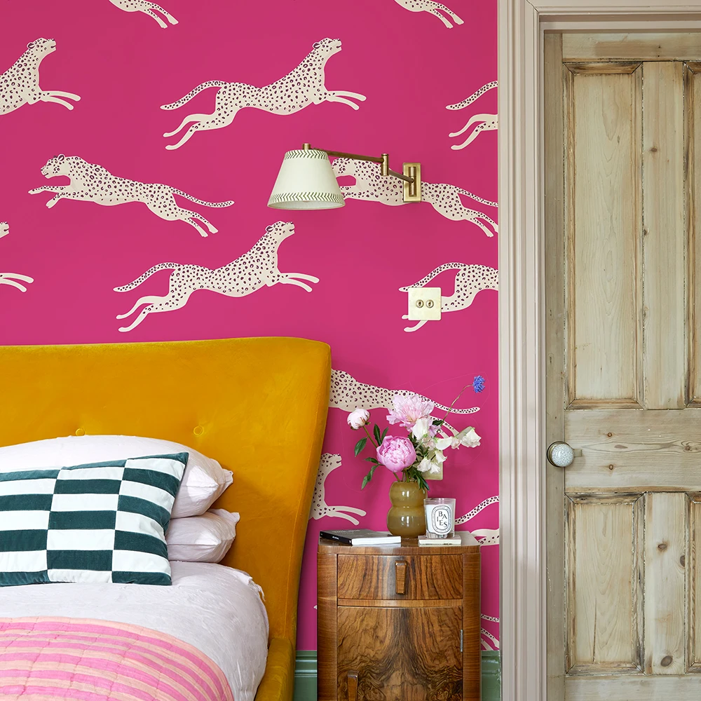 الوردي ليوبارد قشر وعصا ورق جدران من الفينيل موردن ذاتية اللصق مقاوم للماء غرفة المعيشة جدار ديكور شيك ملصقات خزانة الحيوان