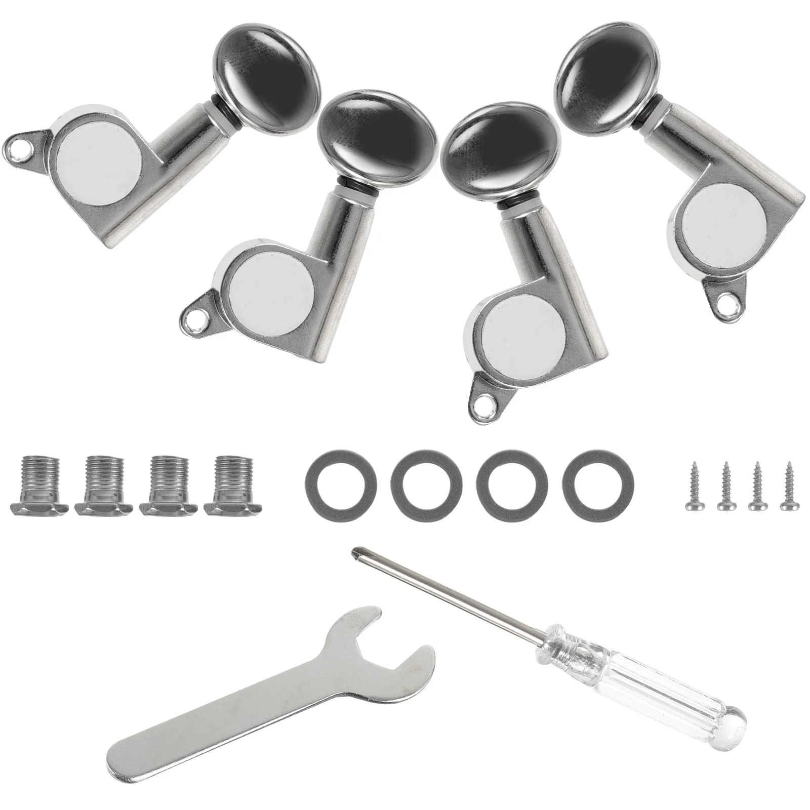 

1Set Full Enclosed Acoustic Guitar Tuning Pegs Metal Guitar Pegs Easy Fit Tuner Keys Ukulele Accessories Ukulele Tuners