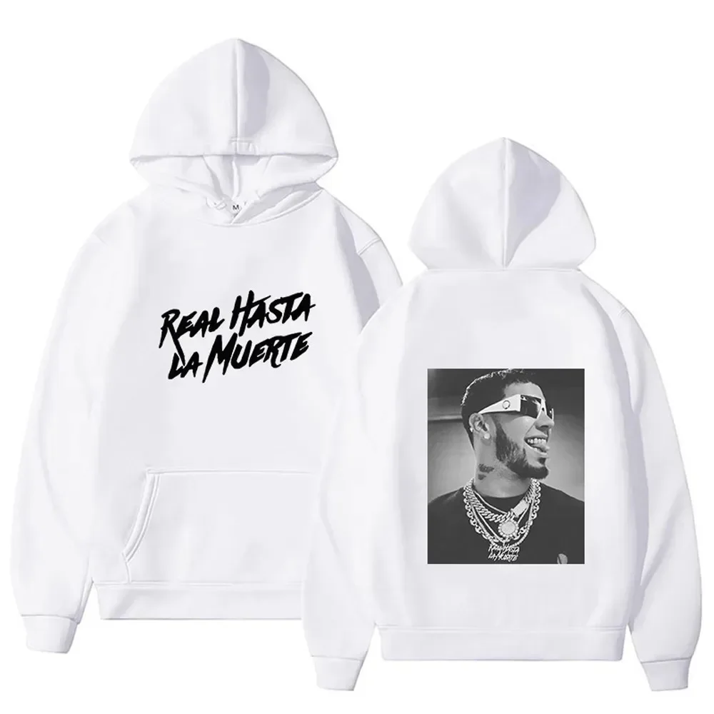 New Rapper Anuel AA Printed Hoodies Men Woman Fashion Hoodie Singer Graphic Printing Sweatshirts for Fans Fleece  Hoodies