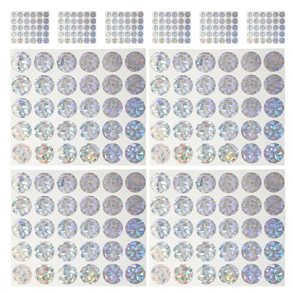 

10 Sheets Scratch Stickers Winner Cards DIY Raffle Rewards Manual Program Round Labels Paper
