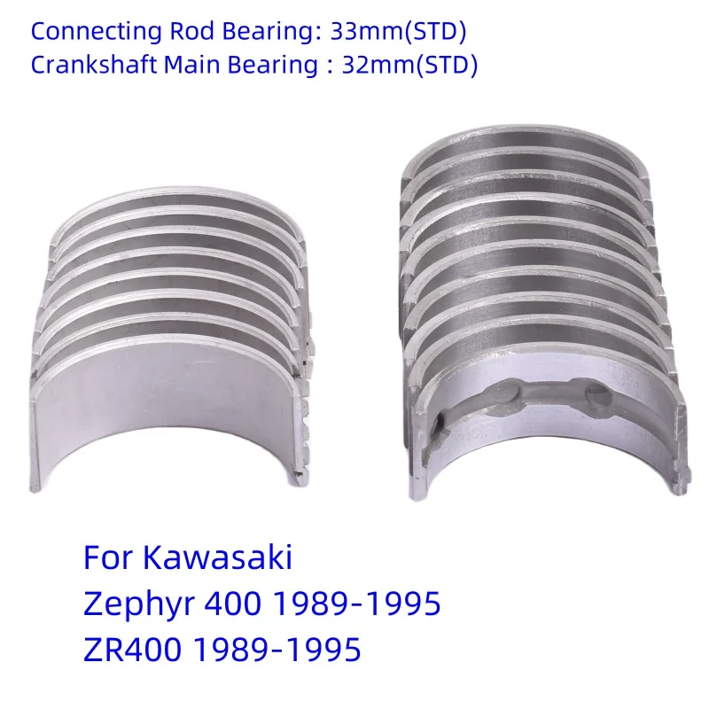 

STD +0,25 +0,5 33 мм шатун 32 мм подшипник коленчатого вала для Kawasaki Zephyr 400 ZR400 1989-1995 13034-1016 13034-1067