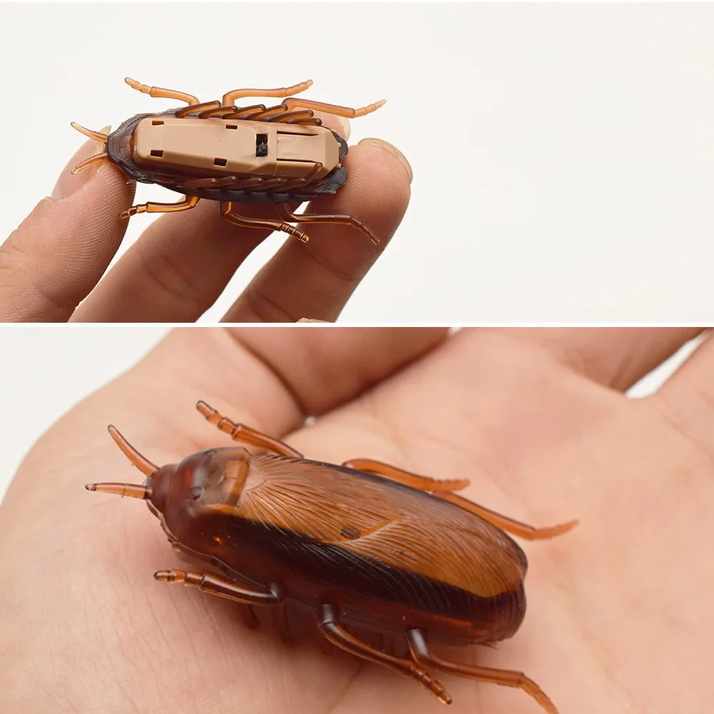 2PCS NEW Electronic Cockroach Toy Funny Interactive Play Toy Pet Cat Puppy Toys Battery Powered Novelty Gag Toys Kids Gift