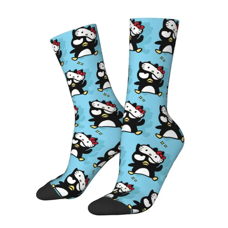 Custom BAD Badtz-Maru Sanrio Cartoon XO Child Dress Socks Mens Womens Warm Fashion Crew Socks