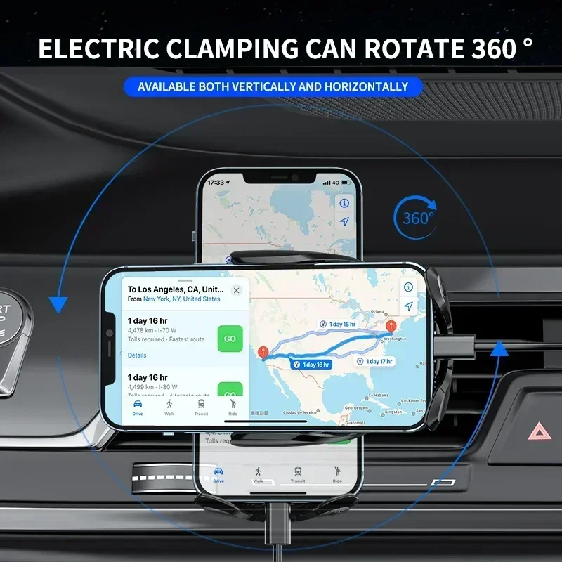 Car Wireless Charger Magnetic Automatic Car Mount Phone Holder For iPhone Xiaomi Samsung LG Infrared Induction Fast Car Charging image 6