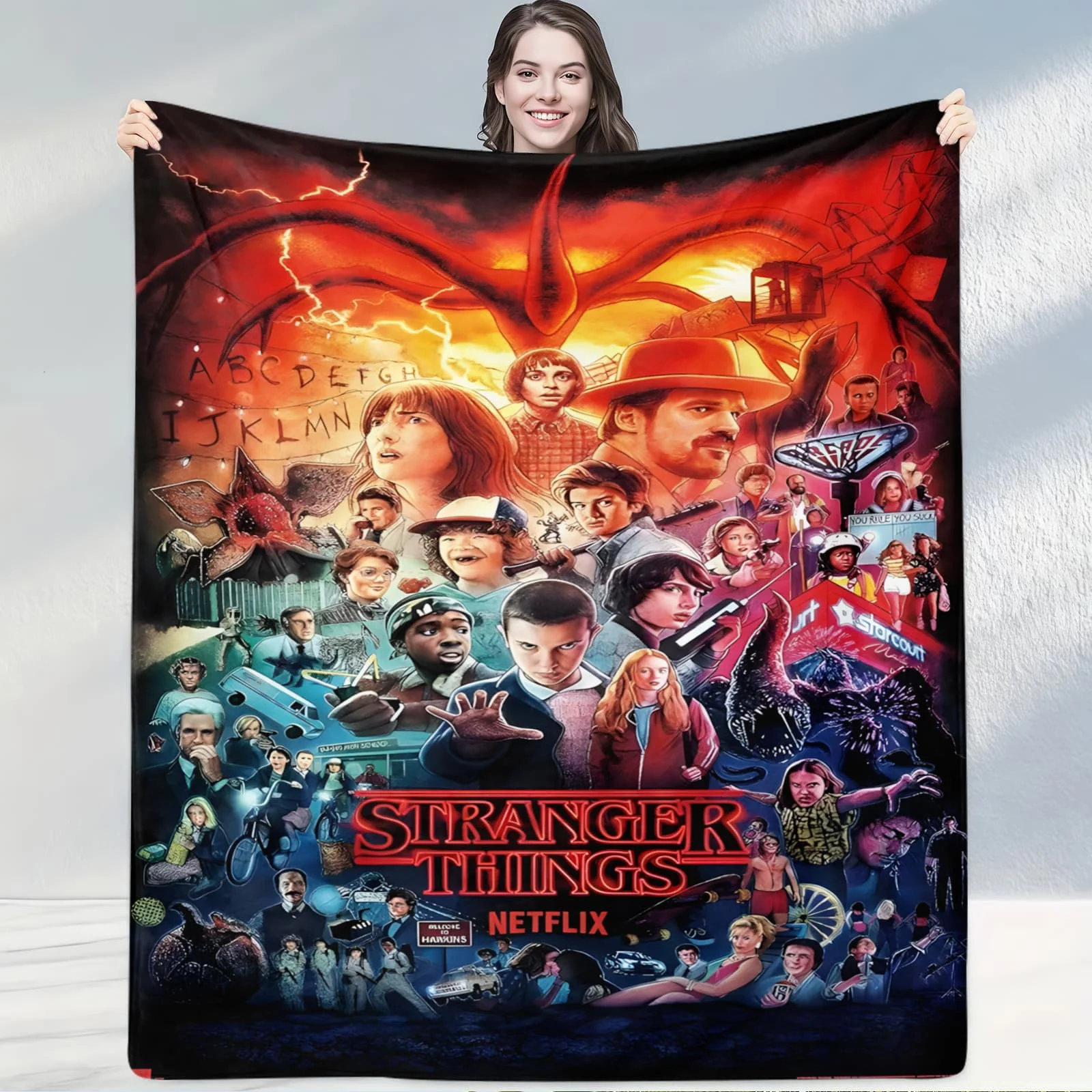 

Плед в стиле постеров к фильму «Финал»: уютный и мягкий плед для гостиных и уголков для отдыха, идеально подходит для любителей триллера