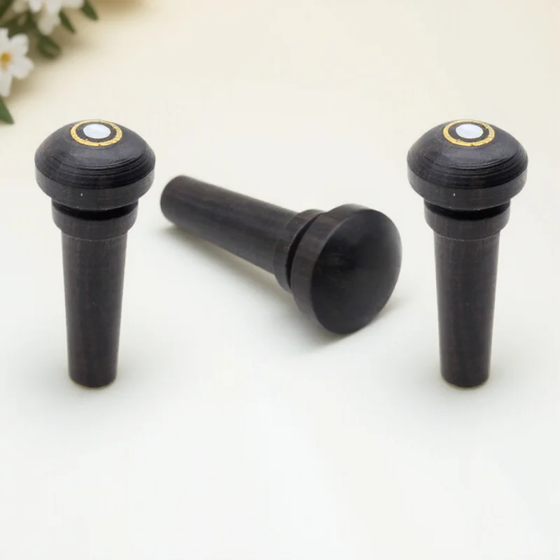 

3 pcs Violin Ebony Tail Screws Black Replacement Endpin Studs For Acoustic Violin Repair Parts Accessory Instrument Supplies
