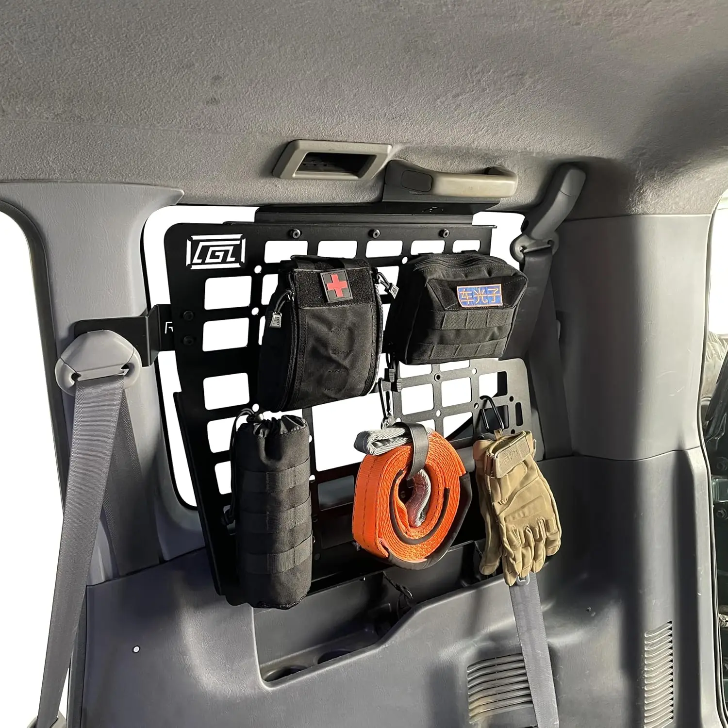 Organizer Debris Racks For Toyota Prado J90 J95 Land Cruiser LC90 LC95 1996-2002 5-door Trunk Window Molle Panel Cargo view 4