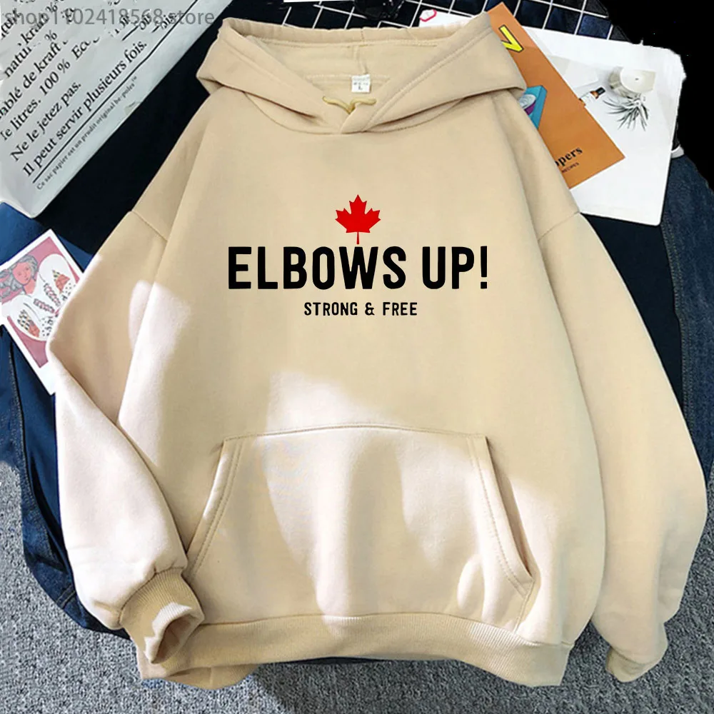 

Канада Strong & Free Elbows Up Графические толстовки с длинными рукавами Эстетическая уличная одежда Kpop Мужской флисовый пуловер Топ в стиле Харадзюку